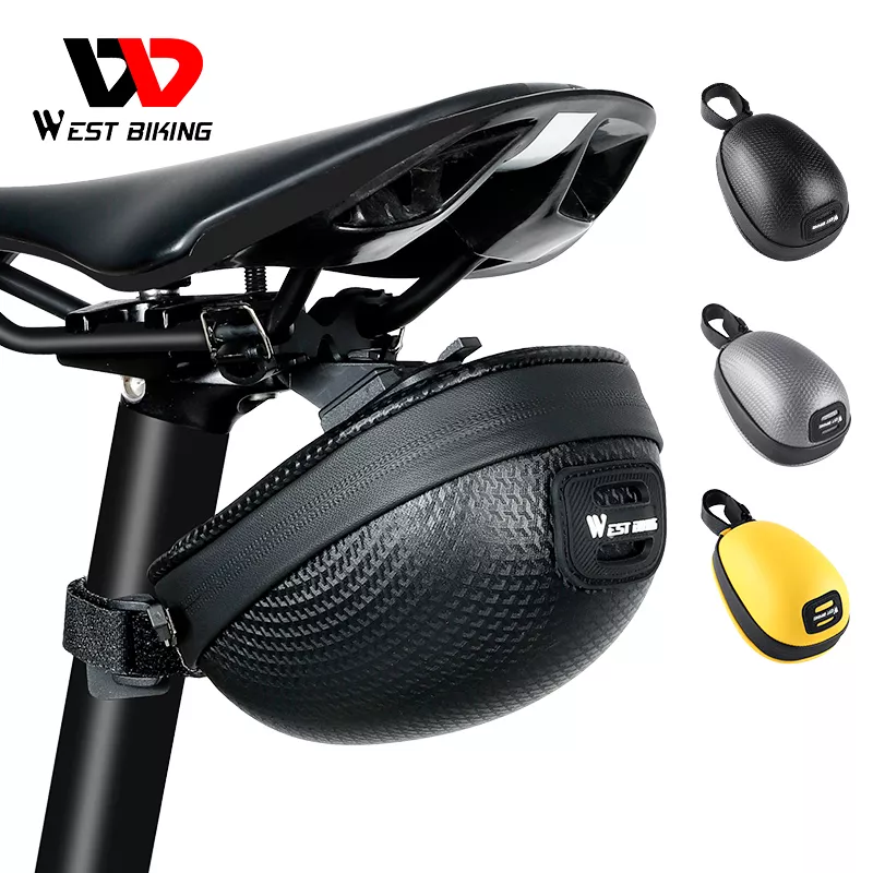 West Biking Mini Portable Bike Saddle Bag Waterproof Hard Shell